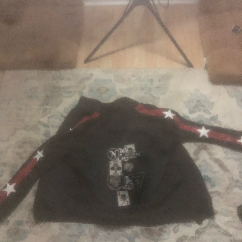 Robin's Jean Black and Red Jacket with Star Accents